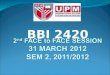 2 nd  FACE to FACE SESSION 31 MARCH 2012 SEM 2, 2011/2012
