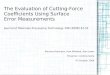The Evaluation of Cutting-Force Coefficients Using Surface Error Measurements