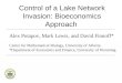 Control of a Lake Network Invasion: Bioeconomics Approach