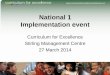 National 1 Implementation event