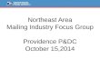 Northeast Area Mailing Industry Focus Group Providence P&DC October 15,2014