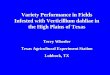 Variety Performance in Fields Infested with Verticillium dahliae in the High Plains of Texas