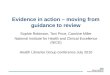 Evidence in action – moving from guidance to review