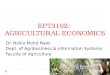 EPT3102:  AGRICULTURAL ECONOMICS