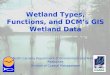 Wetland Types, Functions, and DCM’s GIS Wetland Data