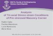 Analysis  of Tri-axial Stress-strain Conditions  of Pre-stressed Masonry Corner