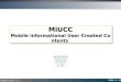 MiUCC Mobile informational User Created Contents