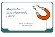 Magnetism and Magnetic Force
