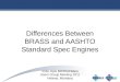 Differences Between BRASS  and AASHTO Standard Spec Engines