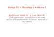 Biology 232 – Physiology & Anatomy 1 Additional Slides for Lecture Exam #3