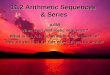 11.2 Arithmetic Sequences  & Series