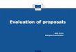 Evaluation of proposals