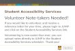 Student Accessibility Services
