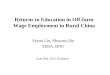 Returns to Education in Off-farm Wage Employment in Rural China