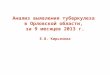 Анализ выявления туберкулеза  в Орловской области,  за 9 месяцев 2013 г. Е.В. Кирьянова