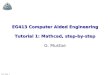 EG413 Computer Aided Engineering Tutorial 1: Mathcad, step-by-step