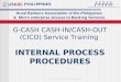 G-CASH CASH-IN/CASH-OUT (CICO) Service Training  INTERNAL PROCESS PROCEDURES