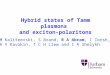 Hybrid states of Tamm plasmons  and exciton-polaritons