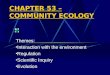 CHAPTER 53 – COMMUNITY ECOLOGY