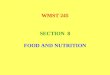 WMST 245 SECTION  8 FOOD AND NUTRITION