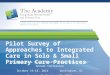 Pilot Survey of Approaches to Integrated Care in Solo & Small Primary Care Practices