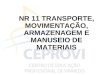 NR 11 TRANSPORTE, MOVIMENTAÇÃO, ARMAZENAGEM E MANUSEIO DE MATERIAIS