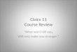 Civics 11 Course Review