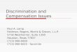 Discrimination and   Compensation Issues