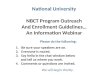 National University NBCT Program Outreach And Enrollment Guidelines… An Information Webinar