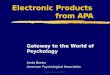 Electronic Products                   from APA