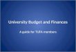 University Budget and Finances