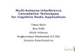 Multi-Antenna Interference Cancellation Techniques for Cognitive Radio Applications
