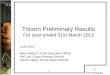 Tricorn Preliminary Results For year ended 31st March 2012