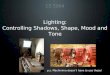 Lighting: Controlling Shadows, Shape, Mood and Tone