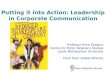 Putting it into Action: Leadership in Corporate Communication