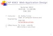 CAP 4063  Web Application Design