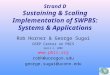 Strand D Sustaining & Scaling Implementation of SWPBS: Systems & Applications