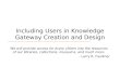 Including Users in Knowledge Gateway Creation and Design