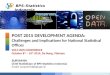 Post 2015 Development Agenda:  Challenges and Implications for National Statistical Offices