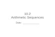 10.2 Arithmetic Sequences