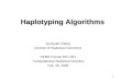 Haplotyping  Algorithms