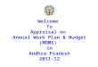 Welcome  To Appraisal on  Annual Work Plan & Budget (MDMS)  in Andhra Pradesh 2011-12