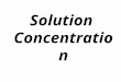 Solution  Concentration
