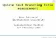 Update Kmu3 Branching Ratio measurement