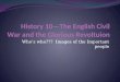 History 10—The English Civil War and the Glorious  Revoltuion