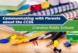 Communicating with Parents  about the CCSS