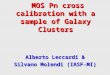 MOS Pn cross calibration with a sample of Galaxy Clusters