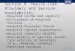 Section 8: Health Care Providers and Service Availability
