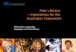 Asia Literacy  – imperatives for the  Australian Classroom