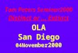Tom Peters Seminar2000 Distinct or … Extinct OLA San Diego 04Novem ber2000